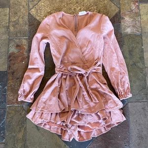 Showpo Romper Size 2 US Small XS Short Ruffles One Piece